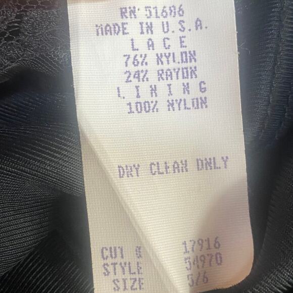 Vintage All That Jazz Lace Dress Fit & Flare Sweetheart Neck Mini Black size XS - Picture 7 of 7